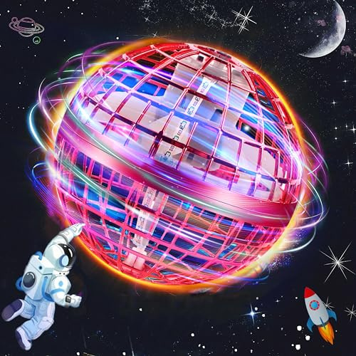 OKPOW Galaxy Ball Flying Orb Ball - 2026 Boomerang Hover Ball Toy with Colorful Lights USB Rechargeable Hand Controlled - Cool Stocking Stuffers for Kids Ages 6–12 Boys & Girls