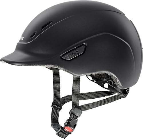 uvex kidoxx - Leichter Kinder-Reithelm - individuelle Größenanpassung - optimale Belüftung - Black mat 3XS-XS