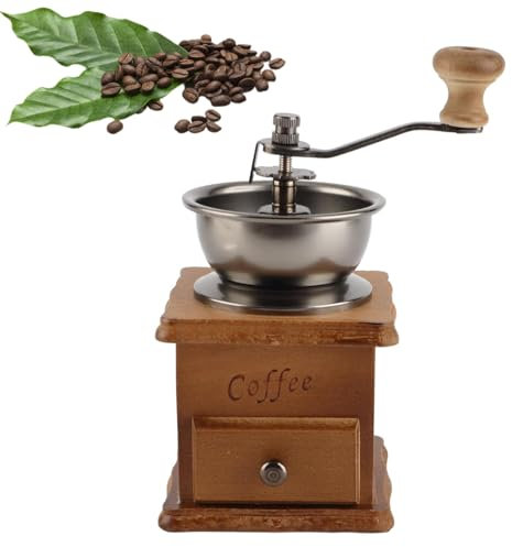 lvifloae Mini macinacaffè Fatto a Mano, macinino Manuale, Macchina da caffè Vintage, Filtro per caffè, Accessorio da Cucina Adatto per la Decorazione Domestica
