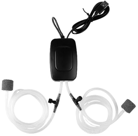 USB-Luftpumpe für Aquarium, Sauerstoffpumpe für Aquarien, Belüfter mit geringem Lärm, leise, Luftpumpe für Aquarium, tragbarer Filter für Aquarium, Sauerstoffpumpe