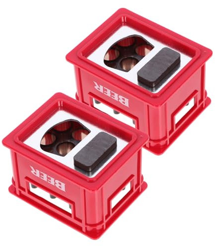 ERINGOGO 2stücke Magnetischer Flaschenöffner Im Box-design Kreativer Bieröffner in Rot Tragbar Und Stylisch Für Partys Kühlschrankmagnet Vielseitig Einsetzbar