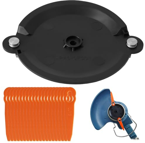 MDLSDE Disco de Corte, Repuesto Disco y 20 Cuchillas Accesorio para Cortadora Cortacésped de Césped para Su Desbrozadora Accesorios La Máquina Corte Plato Cuchillo Poda Hoja Plástico Césped Jardín