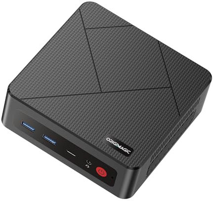 origimagic Mini PC C4, Ryzen 5 3550H (hasta 3,7 GHz), 8 GB DDR4, 256 GB SSD, Compatible con Triple Pantalla 4K, WiFi 5/BT5.0/Ethernet Dual, miniordenador para casa y Oficina.