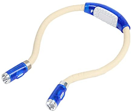 Lampada da lettura da collo sopra il collo Lampada da lettura a batteria a letto blu