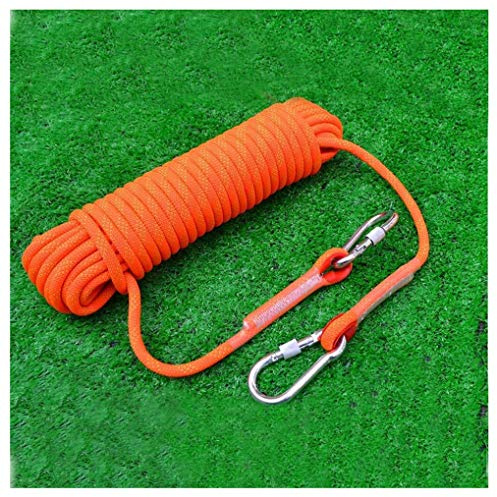WOTZOV Seil Outdoor Kletterseil, Sicherheitsseil für Luftarbeiten, Selbsthilfe-Überlebensseil für Feuer in Hochhäusern, Hundeleine, Wandern, Sturzprävention auf Baustellen, mit,30m