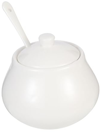 UKCOCO Contenitore Zucchero in Ceramica Dispenser Barattolo Zucchero Da Cucina Porta Ceramica Barattolo Per Conservazione Condimenti
