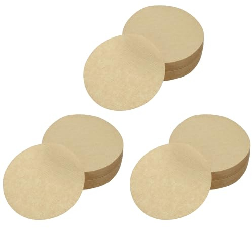 sourcing map Lot de 300 filtres à café ronds jetables en papier de 5,3 cm, adaptés à une utilisation à la maison et au bureau et à la cafetière goutte, couleur bois