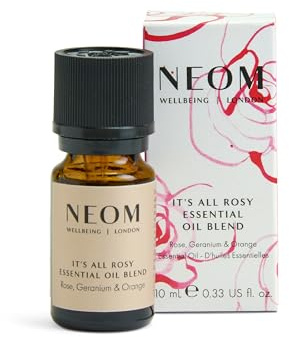 NEOM It's All Rosy Essential Oil Blend 10ml I Rose, Geranium and Orange I 100% Natural Blend of 11 Essential Oils I Up to 30 uses I Uplift Your Mood I Mother's Day Gift I Cruelty Free