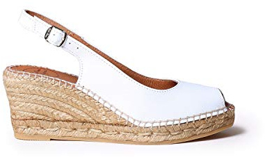 Women's leather espadrille - CROACIA - White, 38 EU