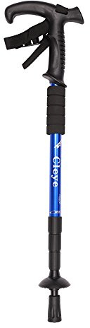 ITODA Wanderstöcke Trekkingstöcke 51-110cm verstellbar T-Griff leicht Wanderstock mit Anti-Rutsch Antishock Suspendierung für Schnee Bergsteigen Walking Outdoor Klettern Backpacking