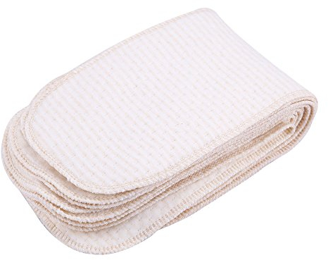 10 Stücke Babywindel, Windel Weiche Baumwolle Wiederverwendbare Windeln Tuch Multifunktions Atmungsaktive Einlage Windel Liner Wasseraufnahme Handtuch Lätzchen für Neugeborene Kinder