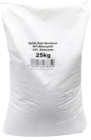 Hamann Mercatus GmbH Kiessplitt-Salzgemisch 25 kg - Splitt gemischt mit Deutschen Steinsalz