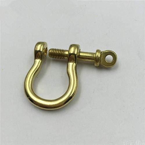 ZHONGJIUYUAN 20 Stück massiver Messing Schraube Pin Breite D Schäkel Schraube Pin Anker Schäkel D-Ring Schäkel Pin Abschleppschäkel 3,8 cm