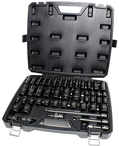 Tightspot 1 2 Inch Drive 48Pc Impact Socket Metric Master Set, Our Most Complete Metric Set Ever W Sizes from 8Mm 32Mm, Standard Deep Sockets W Extension Bars & Adapters & More