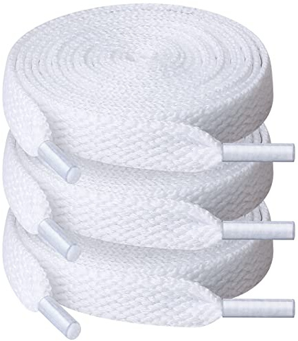 UpUGo 3 Pair Flat Shoe laces, 5/16 Wide Shoelaces