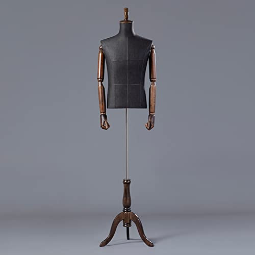 Swociro Schneiderpuppe, Figur Büste Wohlgeformt Aus Kunststoff, Verstellbare Herrentorso mit Beinansatz,sportliche Männliche Schaufensterfigur für Schaufenster Haus Party Ausstellungen