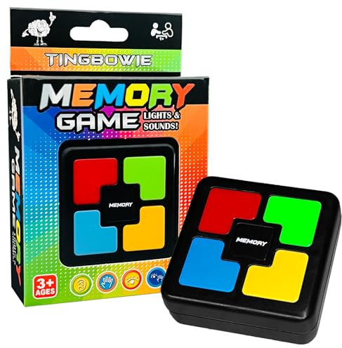 tingbowie Lights Up Memory Game Handheld Electronic Toy, Color Memorizing with Lights and Sounds