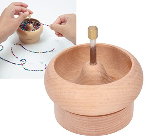 Zerodis Bead Spinner DIY Beading Turning Bowl, Shop LC Rocailles Spinner Armband Waist Beads Kit Steuerbarer Speed ​​Spin Bead Loader mit Big Eye Beading Needle zum Auffädeln und Basteln