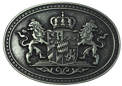 BELTINGER Gürtelschnalle Doppellöwe und Wappen 4,0 cm | Buckle Wechselschließe Gürtelschließe 40mm Massiv
