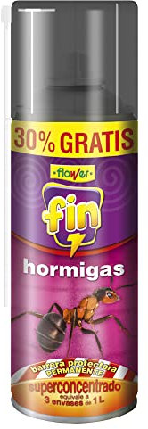 Flower - Insecticida Hormigas Fin | Concentrado 3x1L | Protección 4 Meses | Barrera Permanente | Uso Doméstico | Multicolor