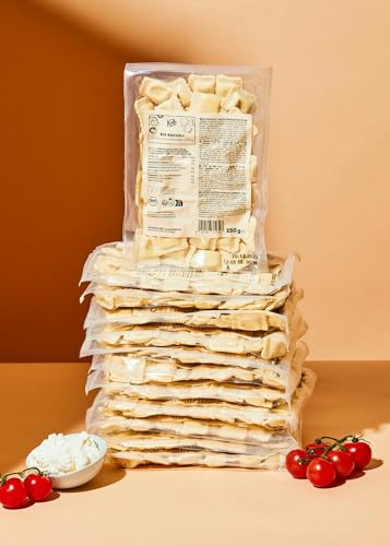KoRo - Raviolis bio à la tomate et à la ricotta 250 g - Nouilles fourrées méditerranéennes - Végétarien - Rapide et facile à préparer - Se conserve sans réfrigération