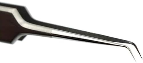 Best Tool ULTRA FINE Tweezers Non Magnetic Curved Tip HIGH PRECISION Stainless Steel Titanium Alloy ESD Safe Micro Soldering Tweezers Motherboard Work For iPhone iPad Android & ANY device