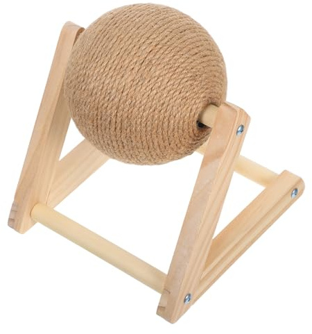 Hohopeti Juguete para Rascar El Gato Rascador De Cartón para Gatos Juguetes De Escalada Juguetes para Gatos Rueda De Gato Ejercitador para Gatos De Interior Rascador De Sisal Natural
