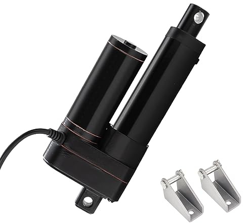 Jvnvlki Linjär drivning med 50 mm slaglängd, 3 000 N, IP65-vattentät, 12 V, linjärmotor, 5 mm/s, med monteringsfäste, för skåp, fönsteröppnare, dörröppnare, hemautomatisering