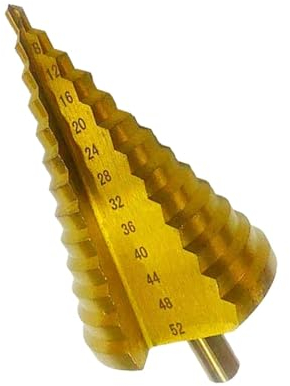 4-52mm Stufenbohrer-Set mit gerader Flöte, Fräser for Holzbearbeitung, Holz, Aluminium, Blech, Kernlochöffner