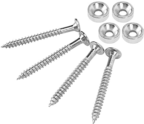 Gitarrenhals-Gelenkbuchsen-Set, Metallhülsenbolzen mit Schraube, Gitarrenhals-Buchsen-Zubehör, Halsgelenk-Buchse, Gitarrenhals-Gelenkbolzen für Schrauben, 4 Sets für E-Bass