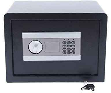 HOARLICN 17L Elektronischer Tresor Safe, Möbeltresor Dokumententresor Geldschrank Wandtresor Möbeltresor Wandtresor Geldschrank Passworttresor Für Bargeld Schmuck A4 Dokumente Wichtiger Papiere