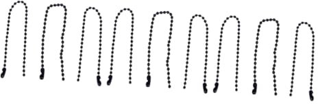 SEWACC 150piezas Cadena De Esferas Circulares De Cadenas De Etiquetas Coloridas De Hierro Para Decoración Color Negro