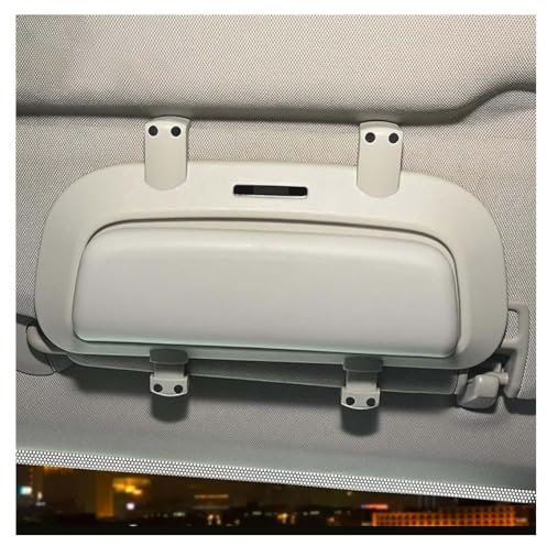 IUHYGUHGTFS Auto Brillenhalter Brillenetui Für Audi Etron, Sonnenbrillenhalter Brillenaufhänger Aufbewahrungsbox Innenraum Sonnenblende Zubehör,C/Grey