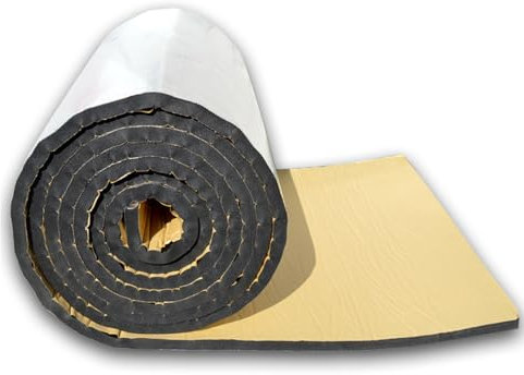 Alfombrilla aislante aislante para automóvil, aislamiento térmico autoadhesiva, amortiguadora de ruido, aislamiento térmico para automóvil (5 mm de grosor, 10 m²)