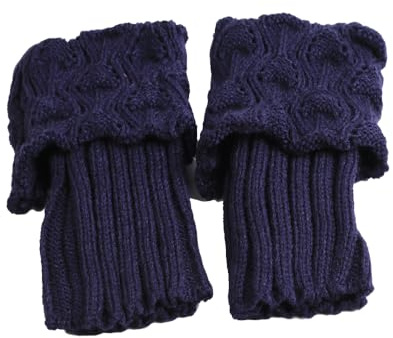 BrightGlow Warme Gestrickte Socken Damen Beinstulpen Kurze Boot Socken Manschetten-Beinwärmer Winter Beinwärmer Stulpen Damen Manschetten Stiefel Socken für Mädchen Einheitsgröße