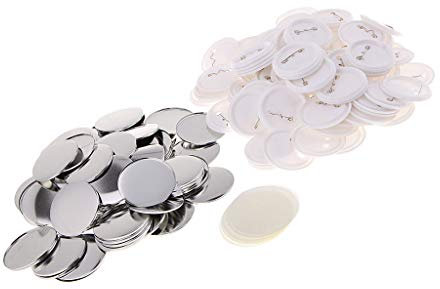 Nishiyuenyi 100 Rohlinge für Ansteckbuttons und Buttonmaschine Zubehör