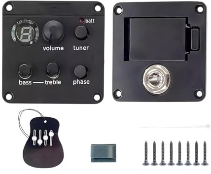 RuiJOTWAT Kompatibel mit ISYS Folk-Gitarren-Tonabnehmer-Vorverstärker EQ Equalizer für Elektroboxen