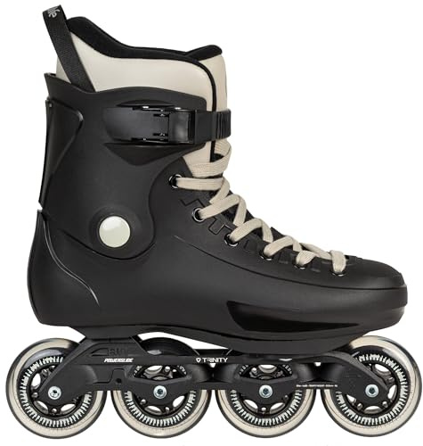 Playlife Inline Skates Rave Trinity Black 80, Unisex für Herren und Damen in Schwarz Gr. 39-46, 80mm/85A Rollen, ABEC 7 Kugellager