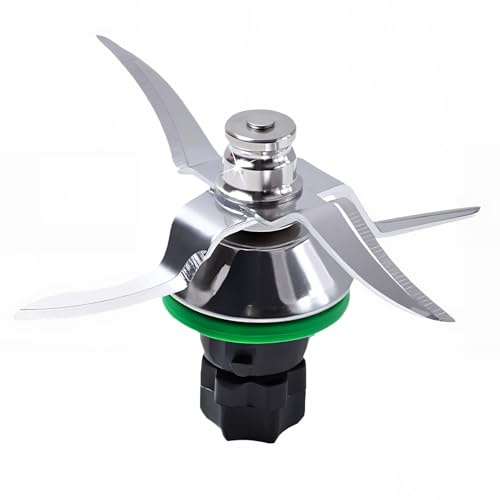 Spalivivre Lama di Ricambio in Acciaio per Thermomix TM5 TM6 | Acciaio Inox 304 e ABS, 13,2cm, Per TM5/TM6, Anello di Tenuta in Silicone, Sostituzione Diretta