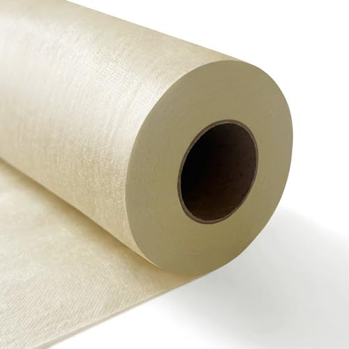 Longing Home Tischläufer, Tischband, 0.3 × 25M, 30g/㎡, Beige, Einweg Vlies Stoffähnlich Tischdecke Rolle, Hochzeit, Geburtstag, Party, Dekoration