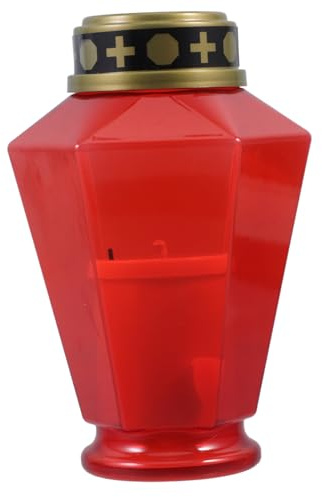 Sosoport Vela Electrónica Forma De Sin Para Cementerio Iglesia Decoración De Tumbas Vela Led Para Tumbas