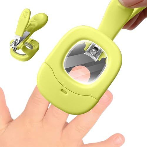Coupe-Ongles Bébé | Coupe-Ongles avec Loupe Lumineuse pour Ongles de Bébé,Ciseaux Anti-Éclaboussures Outils De Toilettage Pour Garçons Filles Maison Garderie Nettoyage Voyage Parents