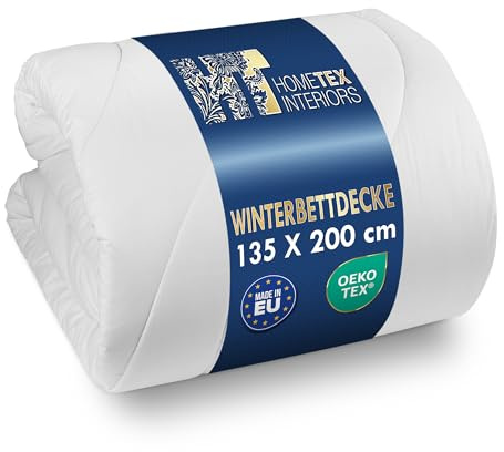 MS Hometex Interiors Winter Bettdecke 135x200 – Mikrofaser Silikonfüllung 350g/m² Ultraschall-Steppung Atmungsaktiv Feuchtigkeitsregulierend Allergikergeeignet Weiß