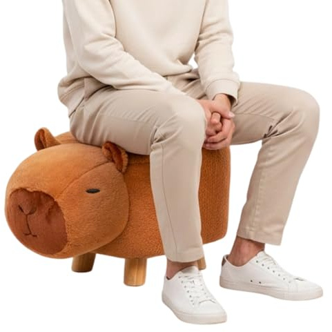 Barns Sittpall | Kartong Capybara Form Bekvämt Barnstol - Söt Barnpall,För Pojkar Och Flickor Byrå I Hall Vardagsrum Hemma Inomhus