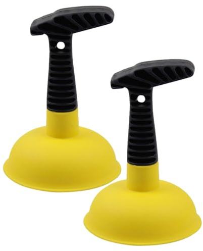 OSOLADY Déboucheur Puissant en Caoutchouc 2 Pièces pour Évier Cuisine et Toilette, Ventouse Manuelle pour Usage Domestique et Nettoyage des Canalisations