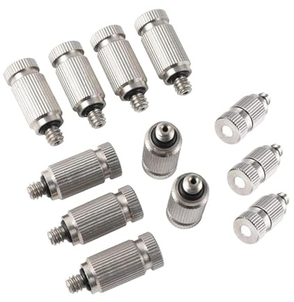 Mässings-koppar-förstoftningsmunstycke, tryckförstoftningsmunstyckesats 10 st 3/16-tums gängat rostfritt stål 0,1-1,0 mm (0,5 mm)
