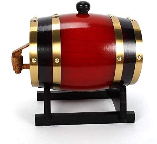 Barril de madera de roble de 10 litros para almacenamiento y envejecimiento de vino y bebidas, con soporte, de la marca Dream Wood