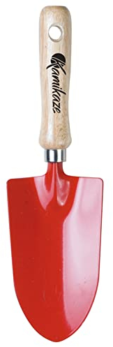 Kamikaze Herramienta Jardinería Pala de mano excavadora. Resistente al Oxido. Mangos Barnizados. Para plantar, trasplantar.