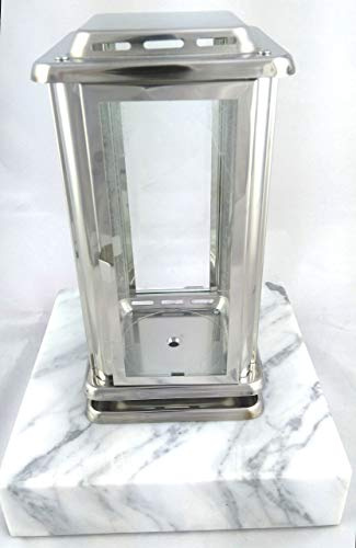 designgrab Grablampe Royal aus Edelstahl mit Granitsockel aus Carrara Marmor