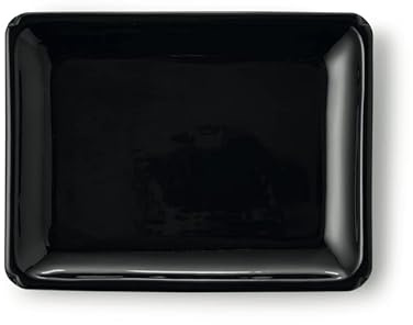 CERTRE - Sottovaso per Bonsai Rettangolare in Gres, Made in Italy, Colore Blu Scuro (Smaltato)| Misure estenre 12,5x10x2 cm